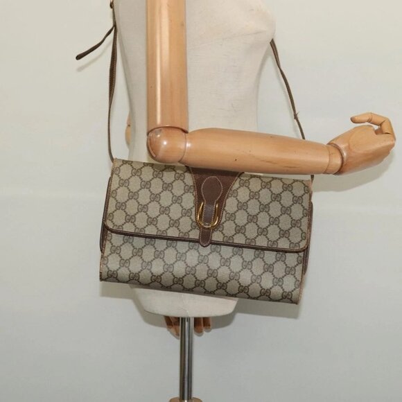 GUCCI GG Supreme Shoulder Bag PVC Beige Gold 904 02 050 Auth ep10265 - Picture 3 of 16